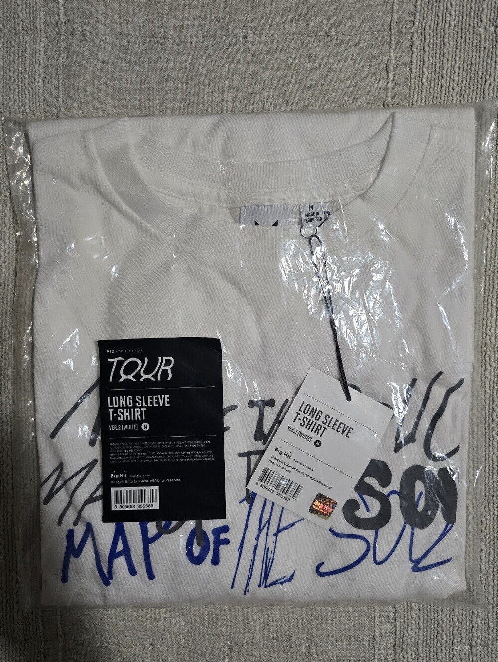 BTS MAP OF THE SOUL TOUR LONG SLEEVE T-SHIRT VER.2 WHITE M